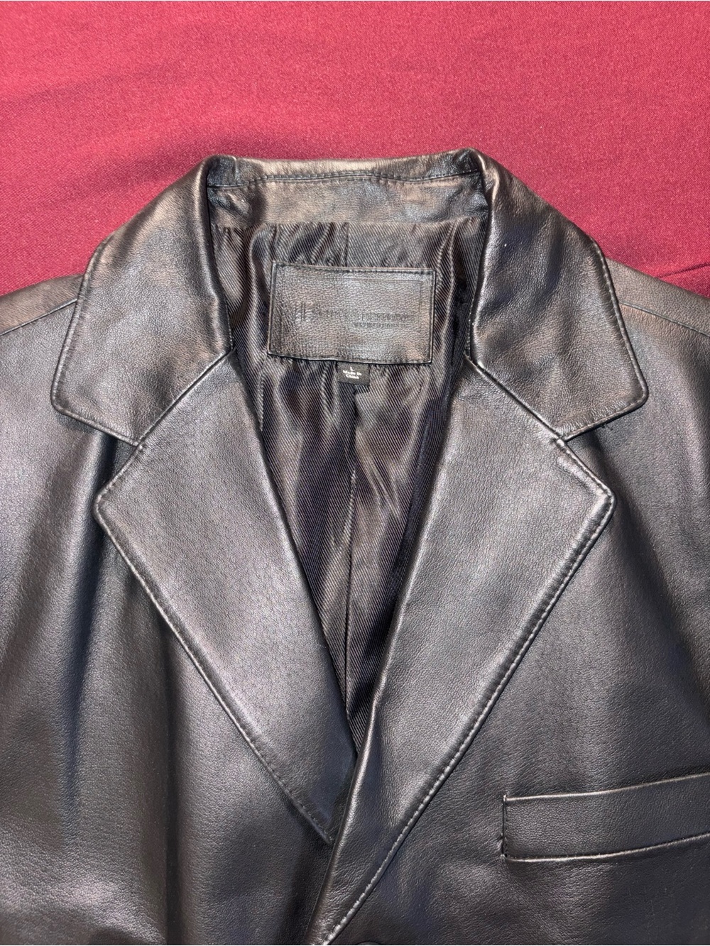 Croft & Barrow leather jacket black size Large